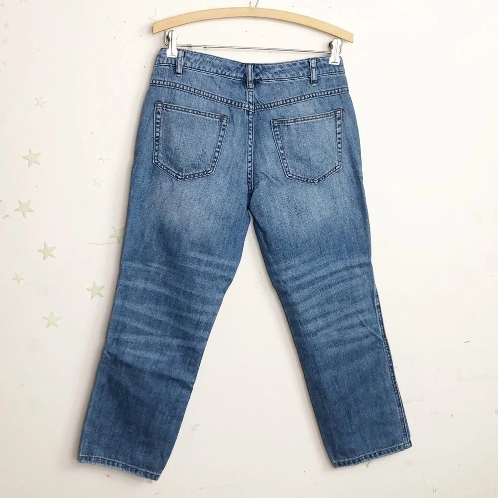 FREE people cropped boyfriend jeans